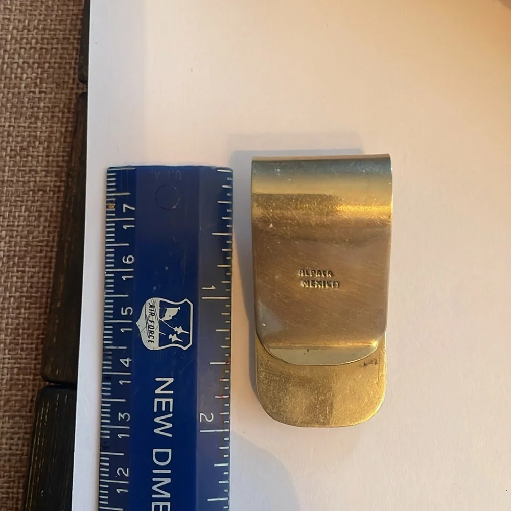 Gold and Blue Owl Money Clip